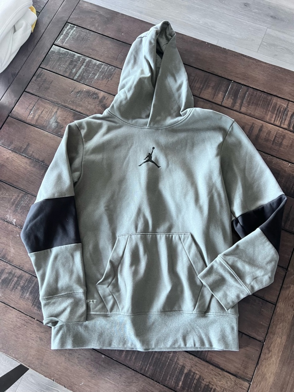 Kids Air Jordan Black and Gray Hoodie